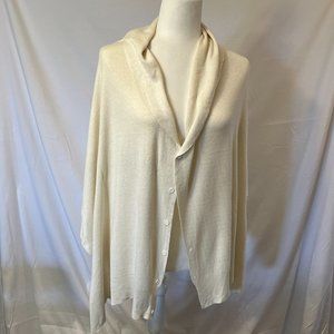 Papillon shawl, scarf or shrug sweater with buttons
